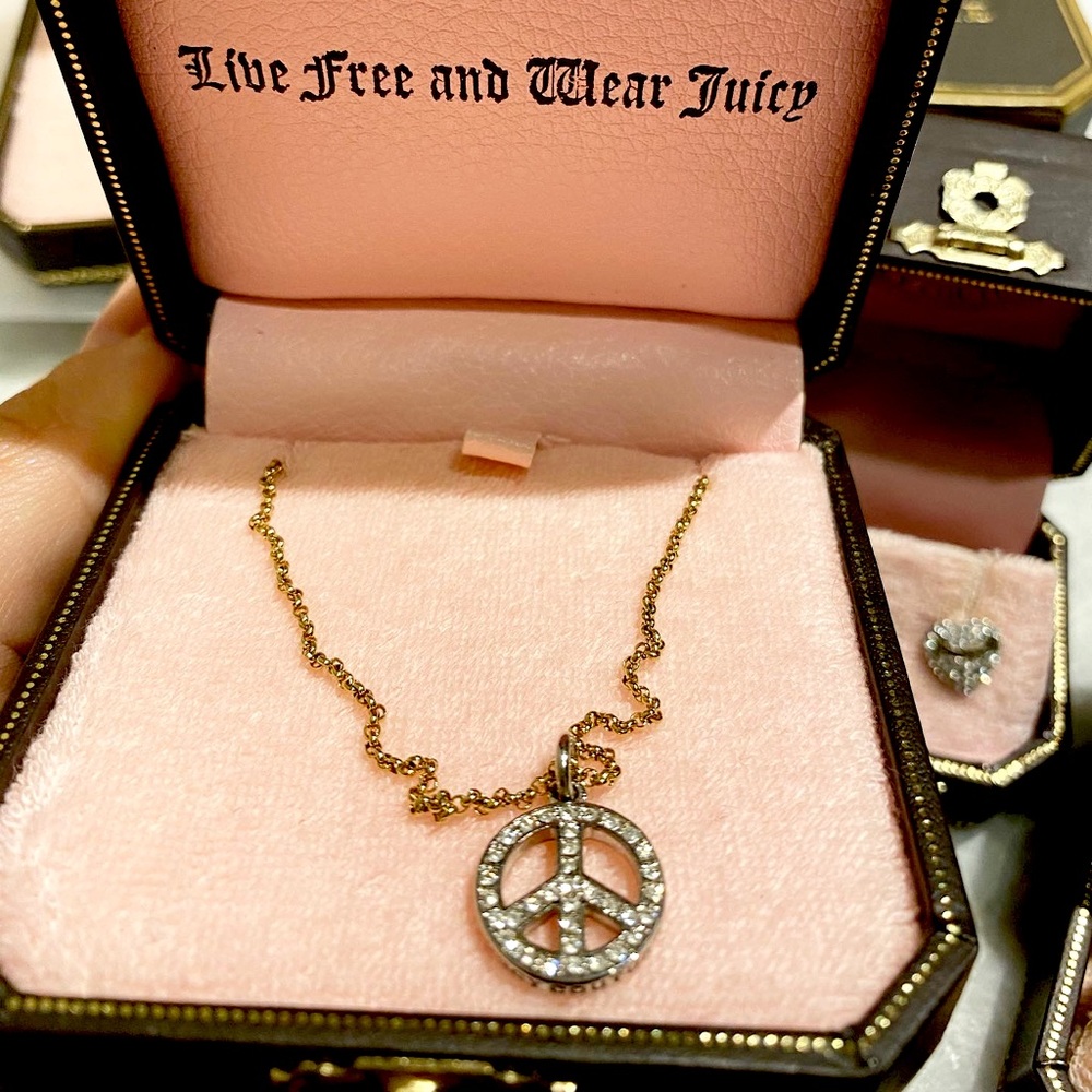 Juicy Couture Peace Sign Necklace